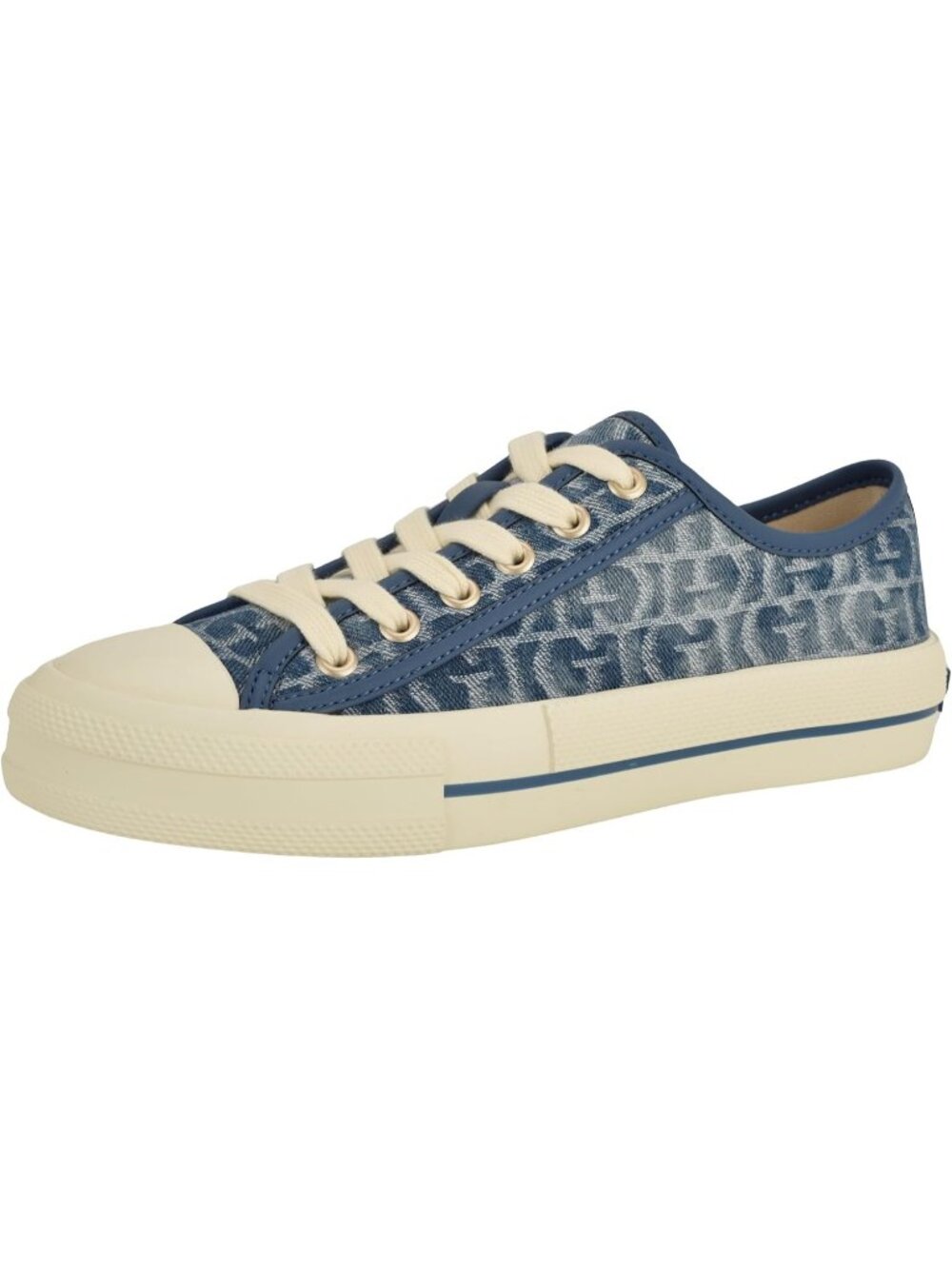 Womens Medium Blue Polyurethane Guess Carey G Pattern Casual Fashion Sneakers